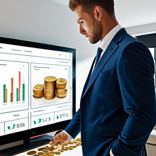 Home 7 Smart Investments**
A person thoughtfully reviewing a virtual display showing gold coins, premium subscription icons, and auction charts, fully clothed, professional attire, in a brightly lit, modern apartment. Safe for work. Appropriate content. Professional. Perfect anatomy, correct proportions, natural pose. High quality.
**