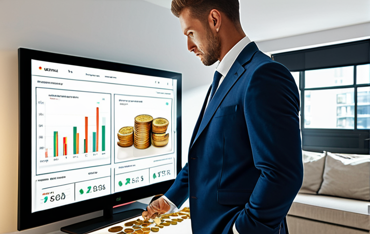 Smart Investments**

A person thoughtfully reviewing a virtual display showing gold coins, premium subscription icons, and auction charts, fully clothed, professional attire, in a brightly lit, modern apartment. Safe for work. Appropriate content. Professional. Perfect anatomy, correct proportions, natural pose. High quality.

**